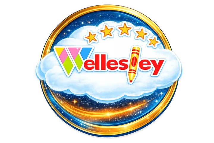 Wellesley cloud and star badge