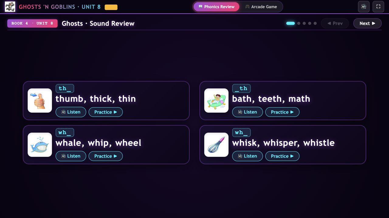 Ghosts Phonics game preview