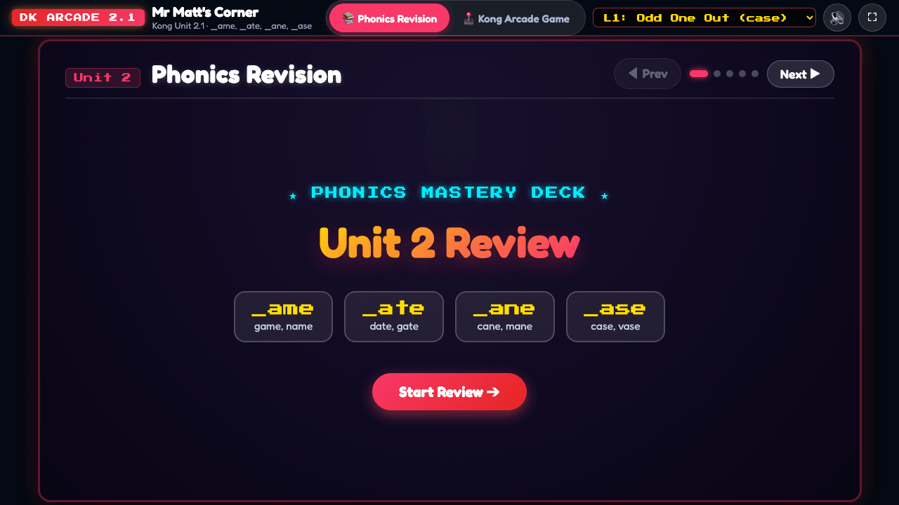 Kong Phonics game preview
