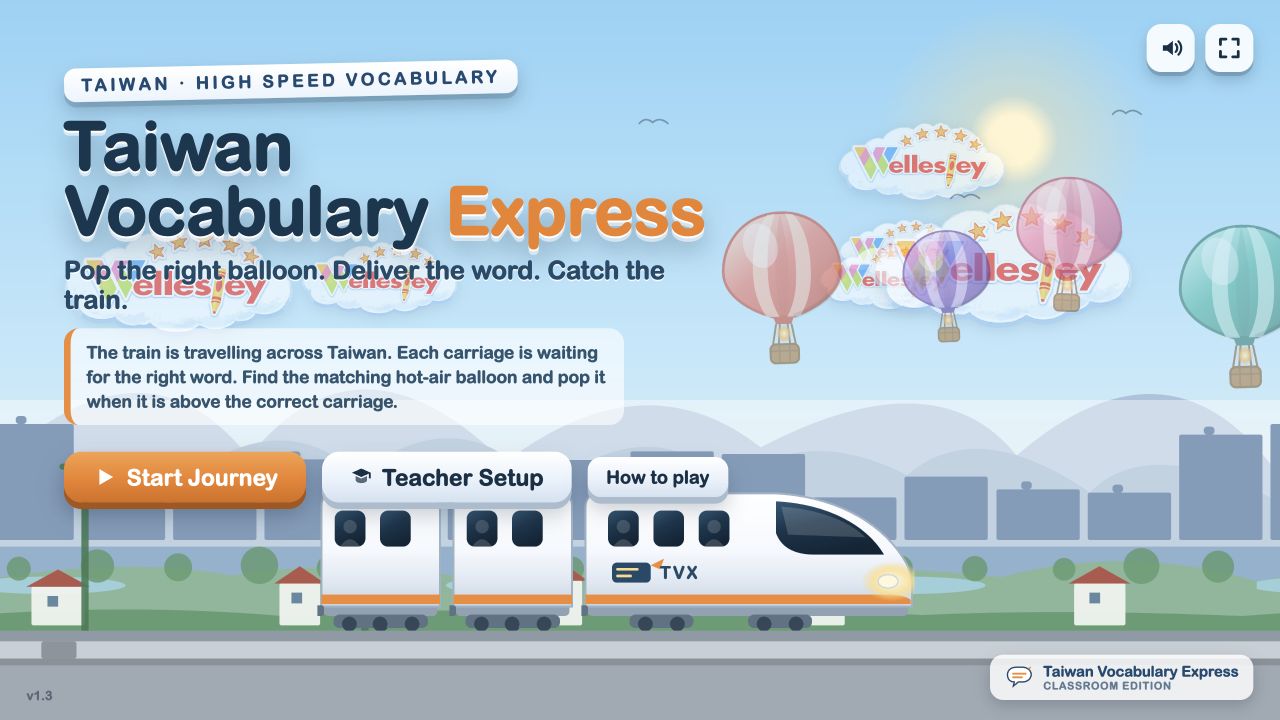 Taiwan Vocabulary Express train game preview